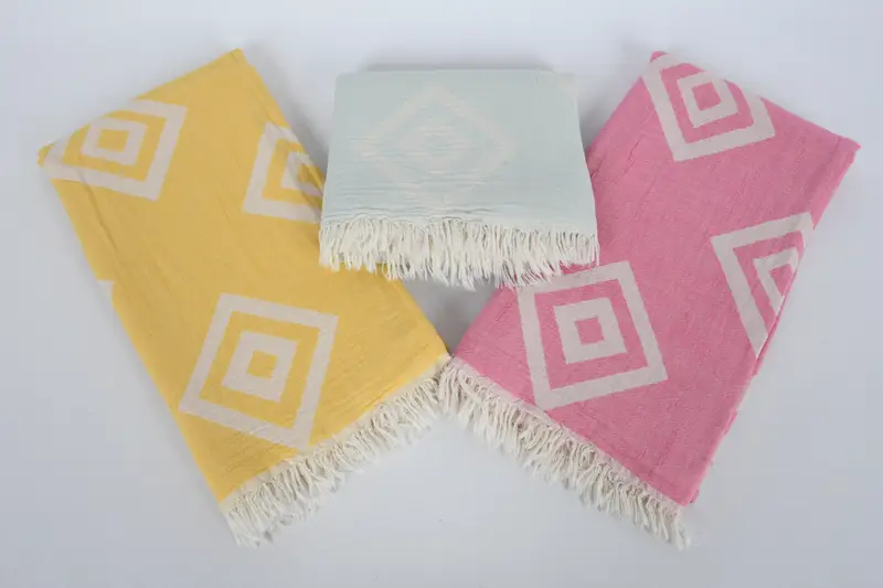 Custom Wedding Gifts, Bachelorette Party Items, Summer Gift, Bridesmaid Gifts, Beach Size Towel, 70x36 Cotton Geometric Towel, Bridal Party Gifts - 8