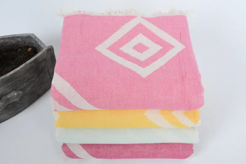 Custom Wedding Gifts, Bachelorette Party Items, Summer Gift, Bridesmaid Gifts, Beach Size Towel, 70x36 Cotton Geometric Towel, Bridal Party Gifts - 4
