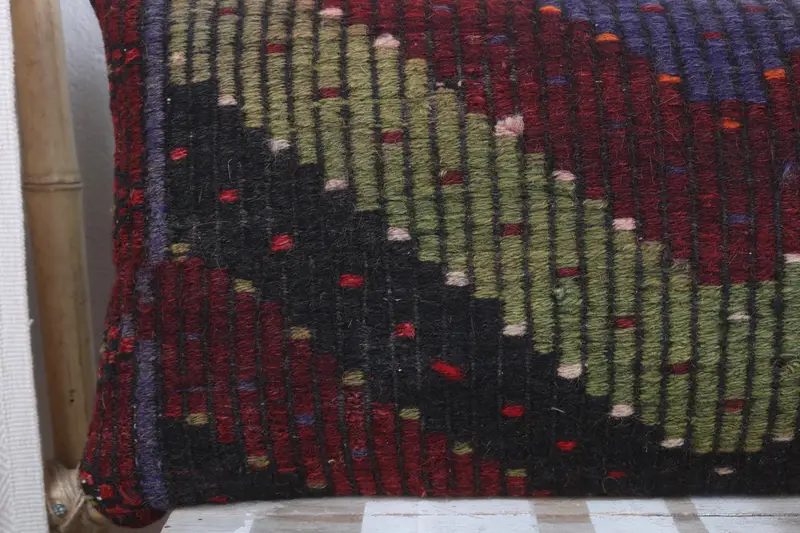 Vintage Kilim Pillow Pillow Case, Pillow for Sofa, 12x36 Red Cushion, Pillow for Couch, Interior Designer Pillow, Pillow Case - 3
