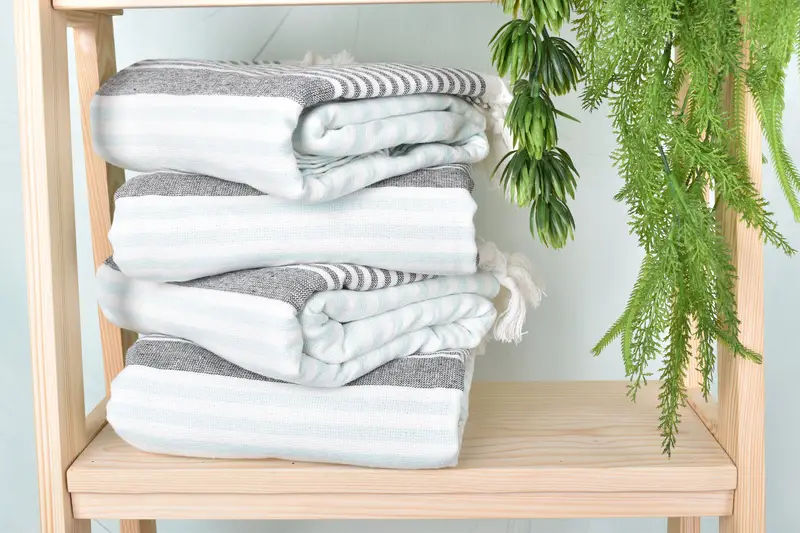68x40 Cotton Striped Terry Towel, Monogram Towels, Custom Towel, Custom Turkish Towel, Hammam towel, Merry Christmas Gifts, Personalized Beach Towel - 7
