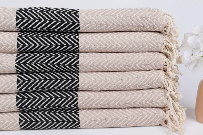 Gym Towel, Embroidered Towel, Luxury Turkish Bath Towel, 70x40 Cotton Chevron Towel, Cotton towel, Luxury towel, Anniversary Gift For Her - 3