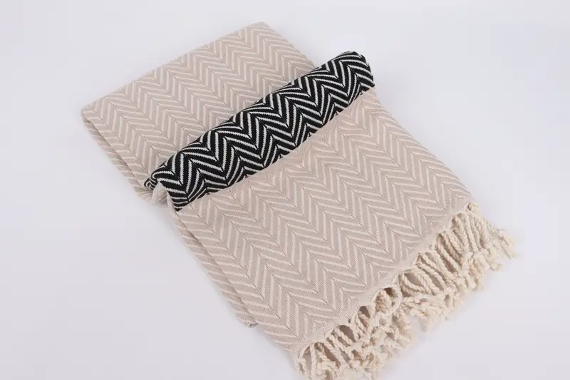 Gym Towel, Embroidered Towel, Luxury Turkish Bath Towel, 70x40 Cotton Chevron Towel, Cotton towel, Luxury towel, Anniversary Gift For Her - 6