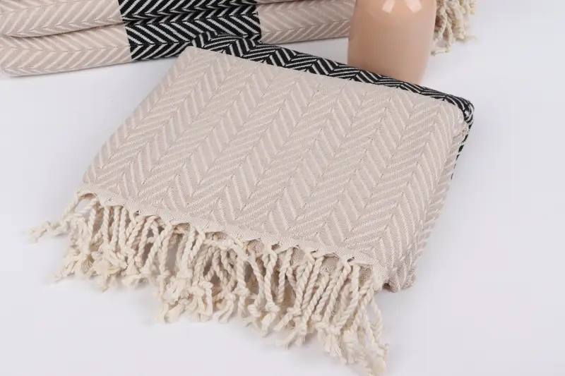 Gym Towel, Embroidered Towel, Luxury Turkish Bath Towel, 70x40 Cotton Chevron Towel, Cotton towel, Luxury towel, Anniversary Gift For Her - 5