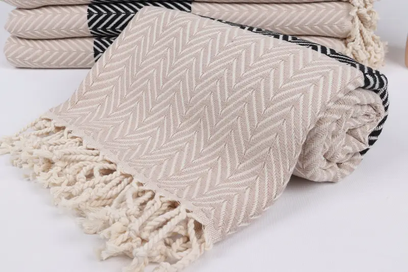 Gym Towel, Embroidered Towel, Luxury Turkish Bath Towel, 70x40 Cotton Chevron Towel, Cotton towel, Luxury towel, Anniversary Gift For Her - 4