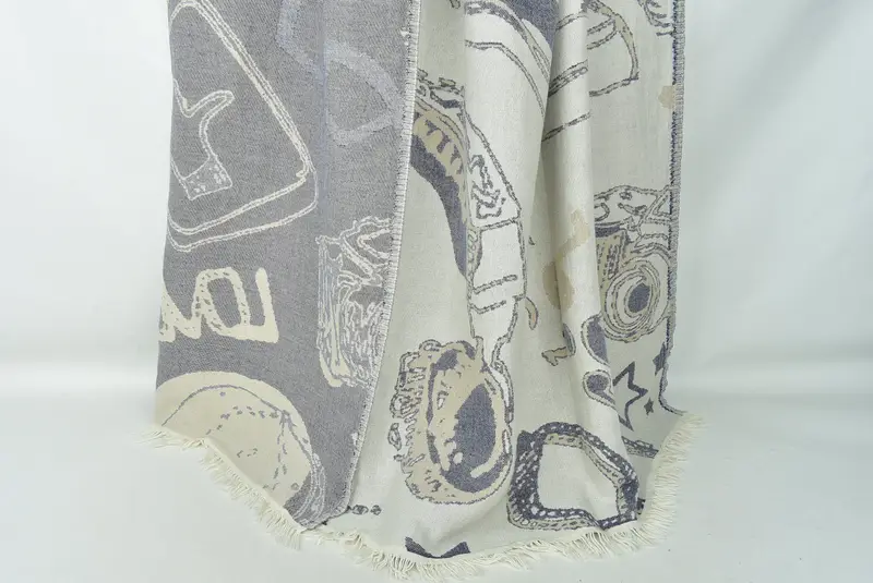 88x64 Cotton Shoes Design Towel, Monogram Beach Blanket, Boho Throw Blankets, Bedspread, Family Gift Basket, Custom Gifts, Throw Blanket Couch - 2