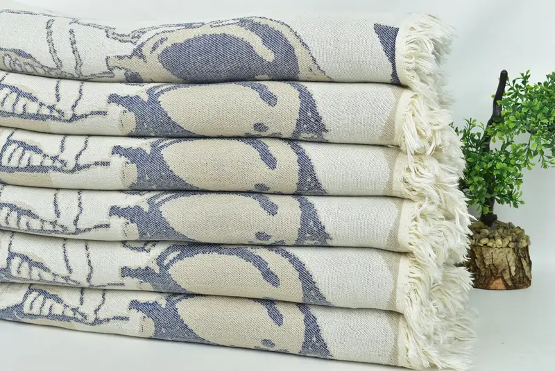 88x64 Cotton Shoes Design Towel, Monogram Beach Blanket, Boho Throw Blankets, Bedspread, Family Gift Basket, Custom Gifts, Throw Blanket Couch - 5
