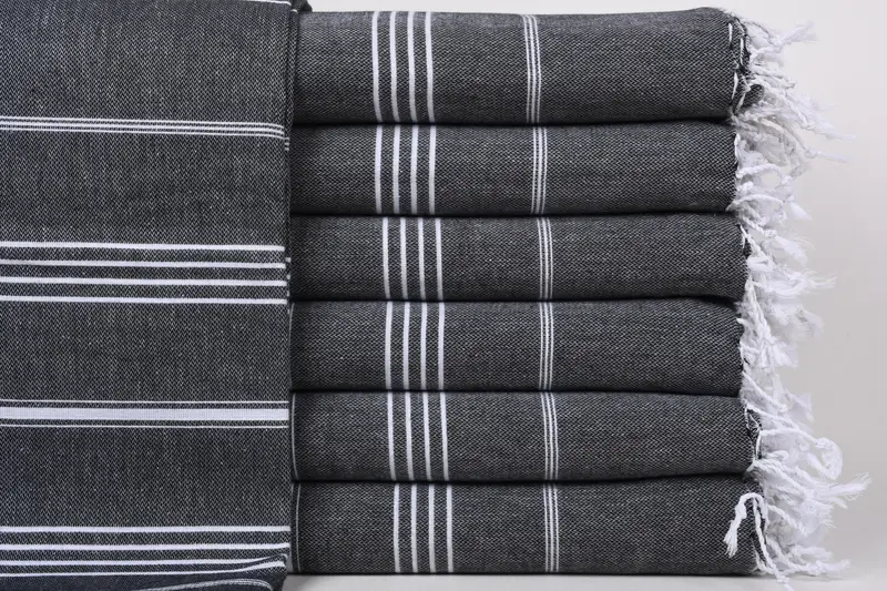 Gift For The Home, Best Wedding Gift, Bachelorette Gifts, Tablecloth, Turkish Cotton Blanket, 88x60 Cotton Striped Towel, Throw Blanket Couch - 1