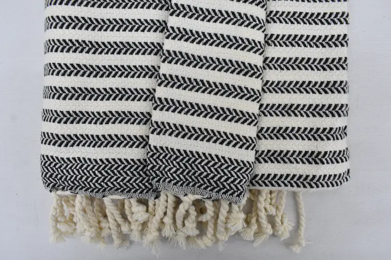 Monogram Turkish Towel, Personalized Towel, Personalised Gift, 70x40 Cotton Chevron Towel, Embroidered Towel, Spooky Bachelorette Party Favors - 6