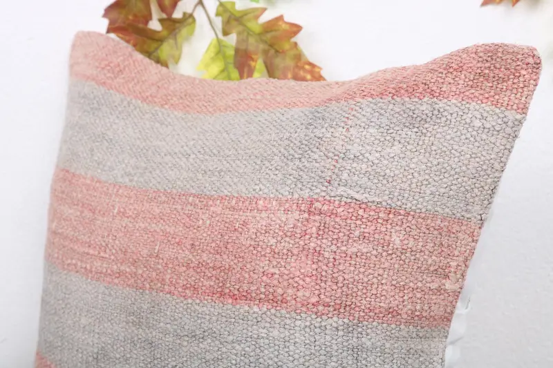 Handmade Kilim Cushion, Handmade Pillow, Pillow for Couch, 18x18 Beige Pillow, Colorful Pillow Cover, Cushion, Kilim Cushion Sham - 5
