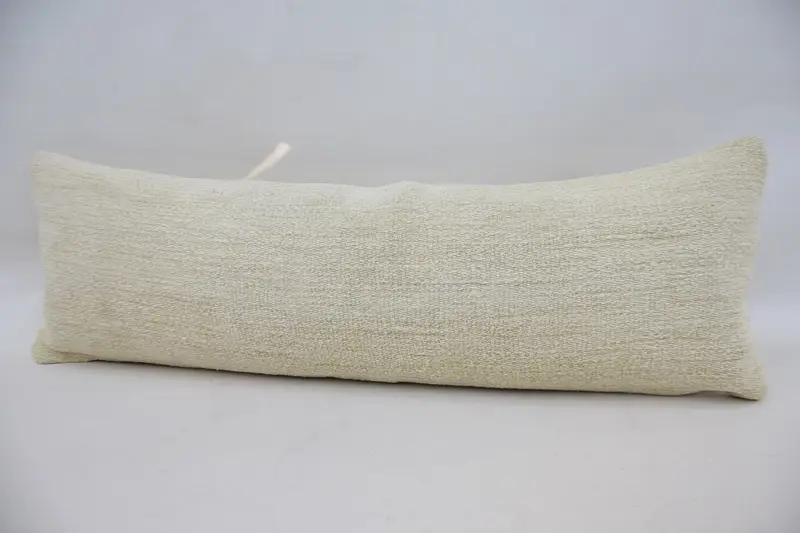 Ethnical Kilim Rug Pillow, Pillow for Couch, 12x36 White Pillow Case, Throw Kilim Pillow, Pillow Sham, Vintage Kilim Pillow Cushion Case - 5