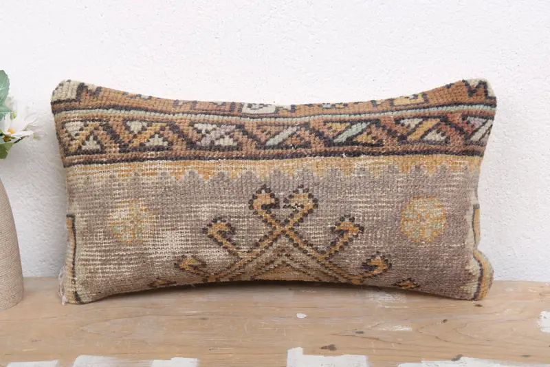 8x16 Orange Pillow Cover, Gift Pillow, Boho Pillow, Tapestry Pillow Case, Interior Designer Pillow, Pillow Cover, Crochet Pattern Pillow Case - 2