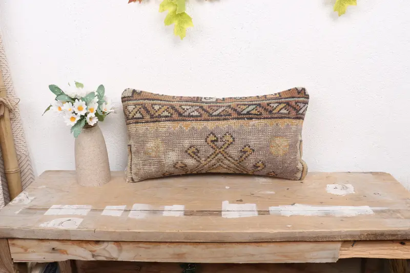 8x16 Orange Pillow Cover, Gift Pillow, Boho Pillow, Tapestry Pillow Case, Interior Designer Pillow, Pillow Cover, Crochet Pattern Pillow Case - 1