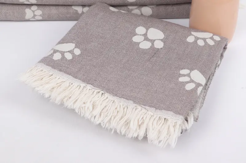 Turkish Towel Set, Bachelor Gift, Organic Turkish towel, Large Turkish Towel, 70x36 Cotton Paw Design Towel, Soft towel, Beach Towel Bulk, Spa Towel - 6