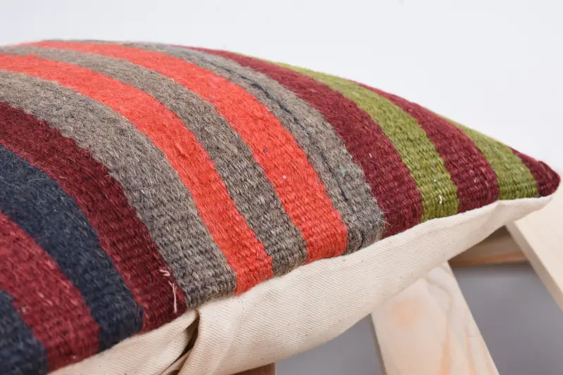 Pillow for Couch, Gift Pillow, Home Decor Pillow, 12x12 Red Pillow, Cushion Case, Muted Cushion, Handwoven Pillow Cover Pillow - 7