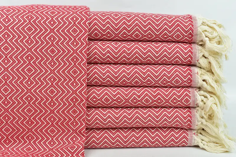 Handmade Gift, Thin towel, Hammam towel, Wedding Anniversary Gift, Girl Trip Party Favor, 70x38 Cotton Diamond Towel, Custom Wedding Gifts - 1