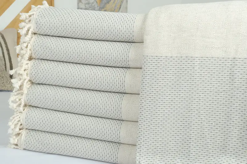 96x96 Cotton Polka Dot Towel, Monogram Blanket, Family Gift Basket, Throw Blanket, Wedding Hand Made Gift, Woven Throw Blanket, Bachelor Party Gifts - 2