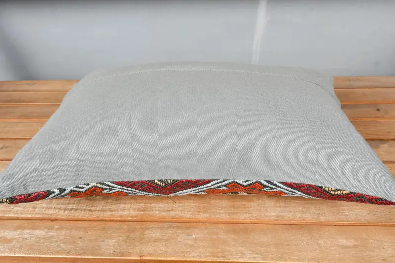 Natural Pillow Cover, 12x20 Red Pillow Sham, Boho Pillow, Ethnic Pillow Cover Cushion Cover, Antique Pillows, Turkish Pillow, Pillow Sham - 5