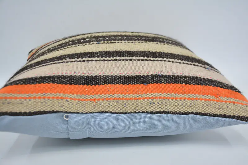 Traditional Pillow Case, Kilim Cushion Sham, Home Decor Pillow, Lounge Throw Cushion, Turkish Pillow, 16x16 Beige Pillow Case, Pillow Sham - 5