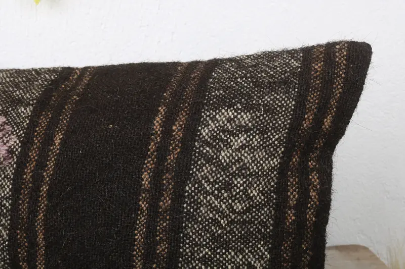 Kissenbedeckung, 12x24 braunes Kissen, Kilimteppichkissen, Muster -Wurfkissen -Gehäuse, Innenarchitektin Kissen, Kilimkissenschein, Kilimkissen - 5