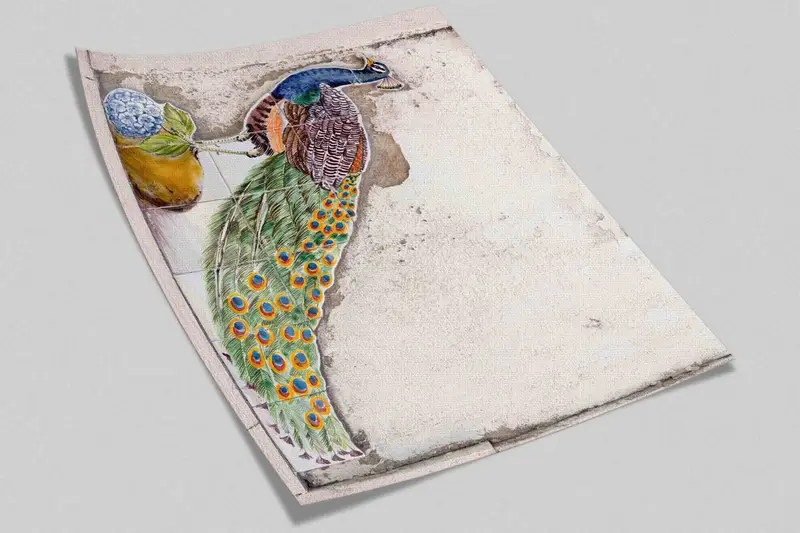 Wallpaper Mural Art, Animal Digital Paper, Peacock Paper Craft, 3d Effect Wallpaper, Peacock Mosaic Wallpaper, Personalized Wallpaper, - 9