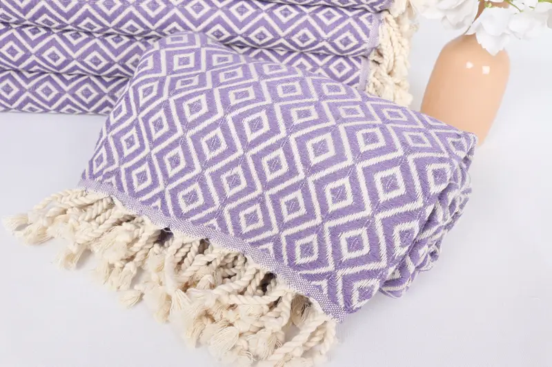 Personalized Towel, Bachelorette Party Favor, 70x40 Cotton Diamond Towel, Organic towel, Bachelorette Party Gifts, Hammam Towel USA, Soft towel - 4