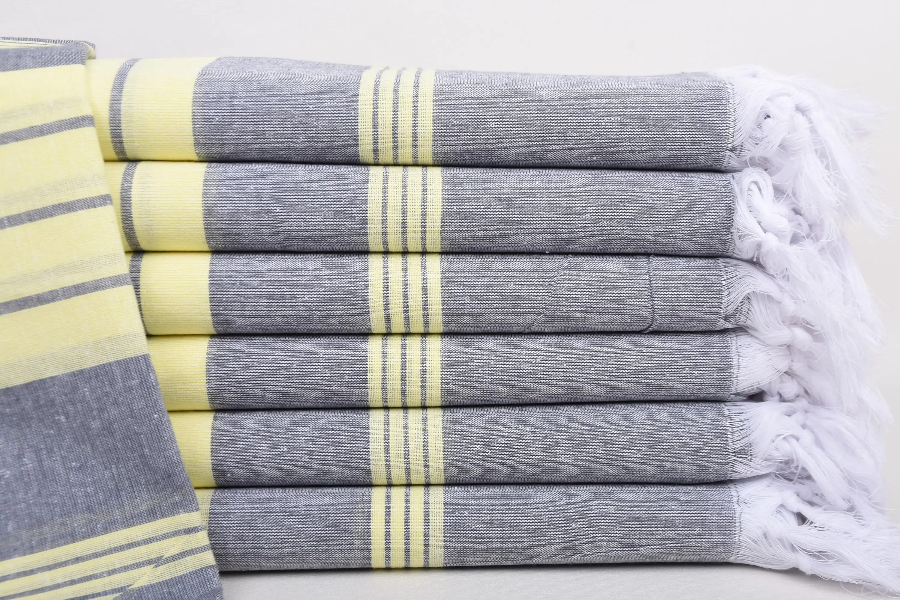 Personalized Turkish Beach Towel: Embroidered Monogrammed Cotton, Gray, 67x36 Inches - 1