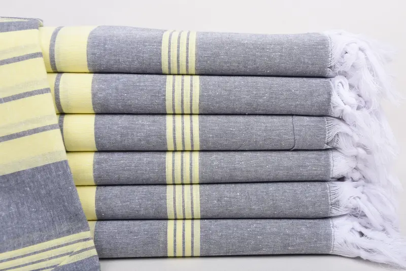 Personalized Turkish Beach Towel: Embroidered Monogrammed Cotton, Gray, 67x36 Inches