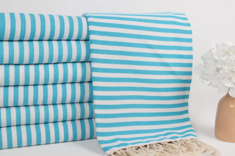 Custom Beach Towels, Home Decor Towel, 70x40 Cotton Striped Towel, Personalized Wedding Gift, Quick-dry peshtemal, Holiday Towel, Hammam towel - 2