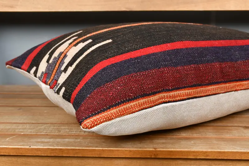 16x24 Brown Cushion, Boho Pillow Sham Cover, Turkish Kilim Pillow, Pillow Cover, Throw Kilim Pillow, Accent Pillow Sham - 4