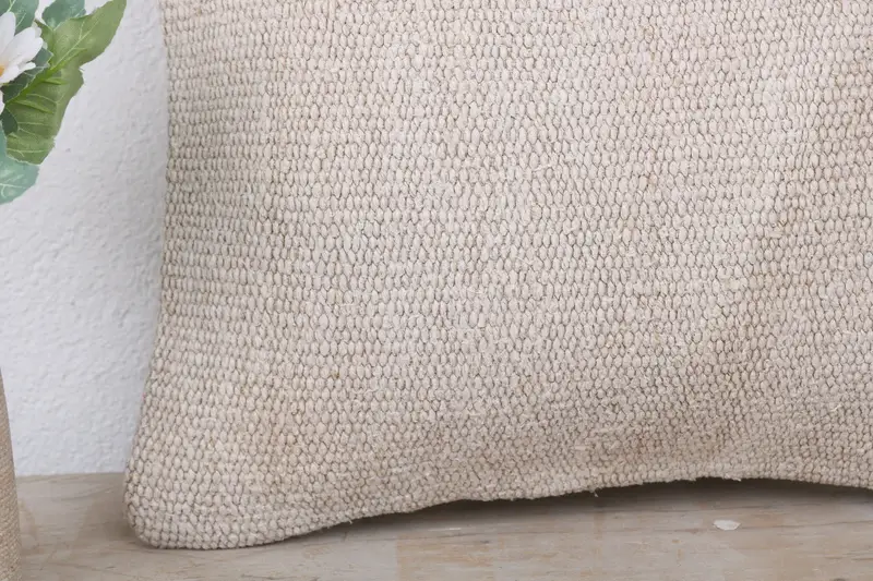 Kilim Cushion Sham, 14x14 White Pillow, Gift Pillow, Pillow, Vintage Kilim Pillow Cushion, Pillow for Sofa, Natural Cushion Cover - 3