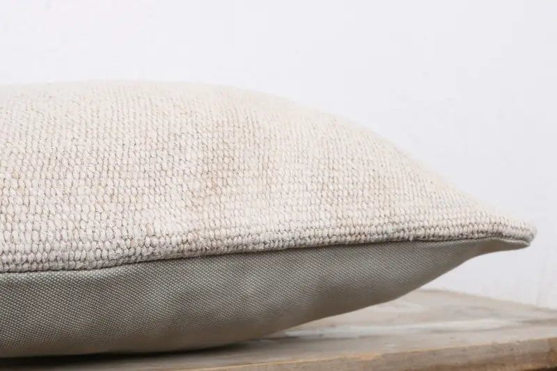 Kilim Cushion Sham, 14x14 White Pillow, Gift Pillow, Pillow, Vintage Kilim Pillow Cushion, Pillow for Sofa, Natural Cushion Cover - 6