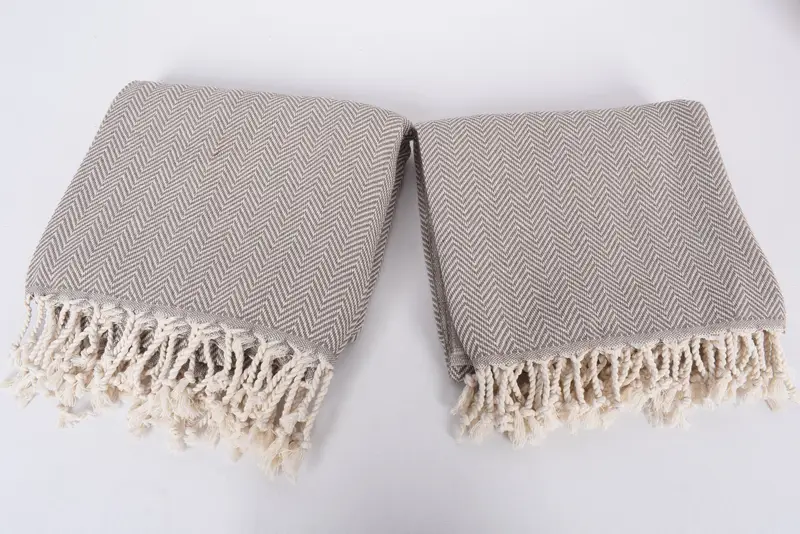 Birthday Gift, 70x40 Cotton Herringbone Towel, Beach towel, Bridesmaid Gift, Sand-free peshtemal towel for the beach, Organic Turkish towel - 6