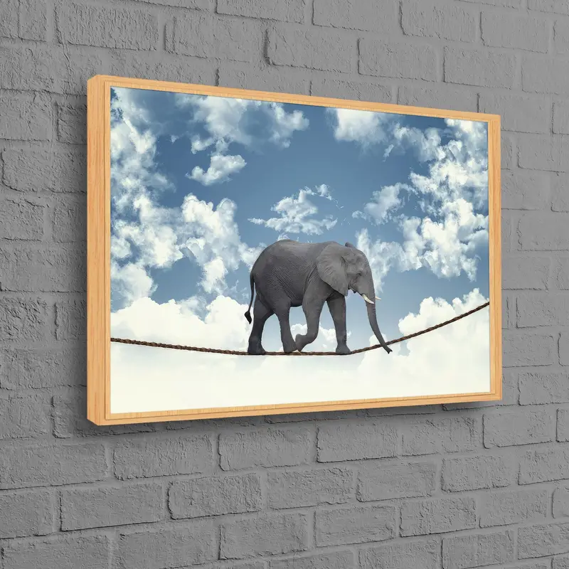 超現実的な象の抽象キャンバスアートで空間をグレードアップしましょう