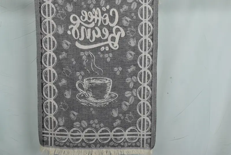 Monogram Hand Towel, Wedding Gift, First Wedding Anniversary Gift, Christmas Hand Towel, Bathroom Towels, 28x20 Cotton Coffee Patterned Towel - 1