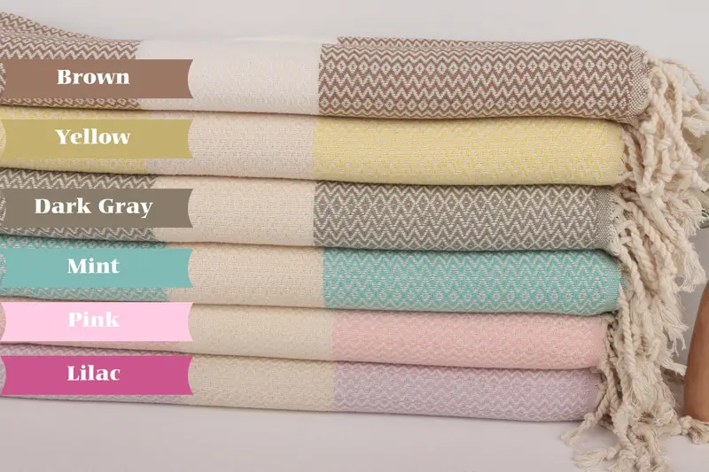 Turkish Towel Bulk, Friends Beach Towel, Bridesmaid Gifts Personalized, Bridesmaid Gift, Thin towel, 70x40 Cotton Diamond Towel, Turkish Towel Beach - 2