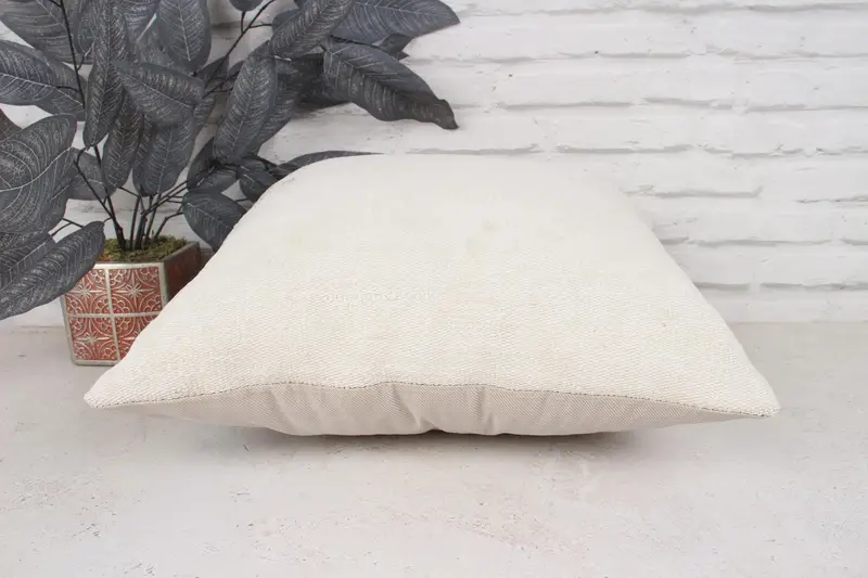 Home Decor Pillow, Cushion, Designer Throw Pillow Cover, 18x18 White Pillow Cover, Pattern Throw Cushion, Turkish Kilim Pillow, Antique Pillows - 5