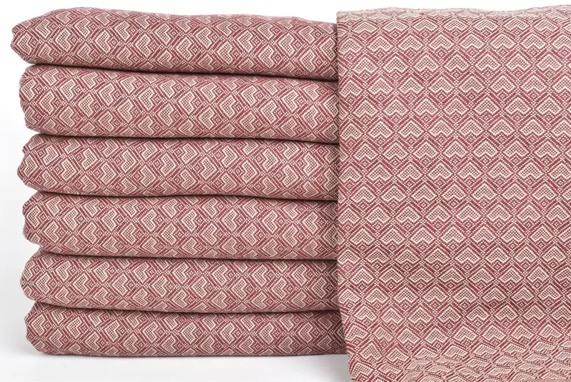 88x76 Cotton Heart Design  Towel, Custom Shower Curtain, Wedding Gift Ideas, Wedding Favors, Custom Blanket, Woven Throw Blanket, Turkish Tablecloth - 2