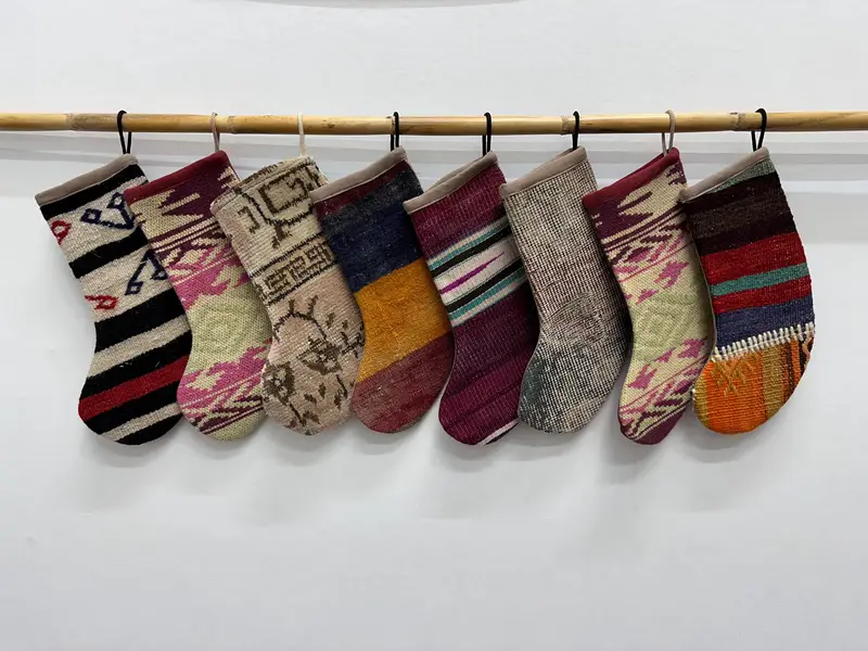 お祝い 5 インチ クリスマス オーナメント パターン ストッキング、居心地の良いホリデー チャーム ストッキング