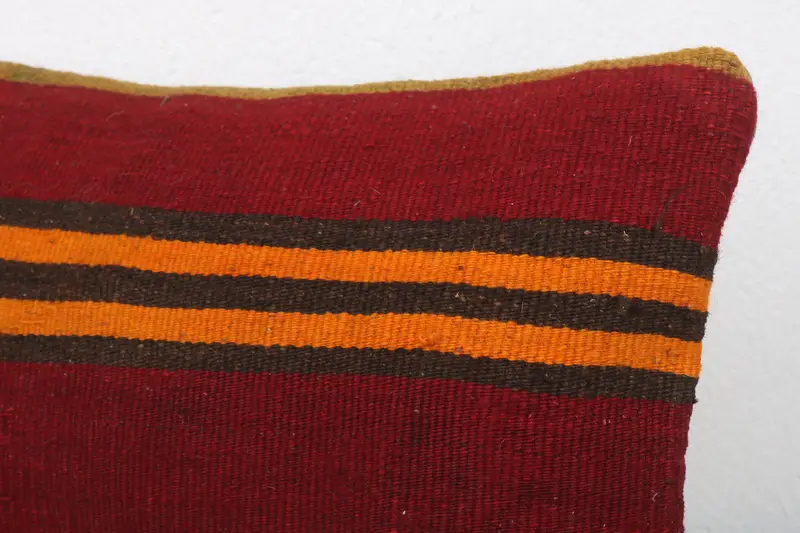 12x20 Red Cushion Cover, Pillow for Couch, Handmade Cushion Case, Home Decor Pillow, Cushion Case, Car Pillow Case, Ethnical Kilim Rug Pillow - 5