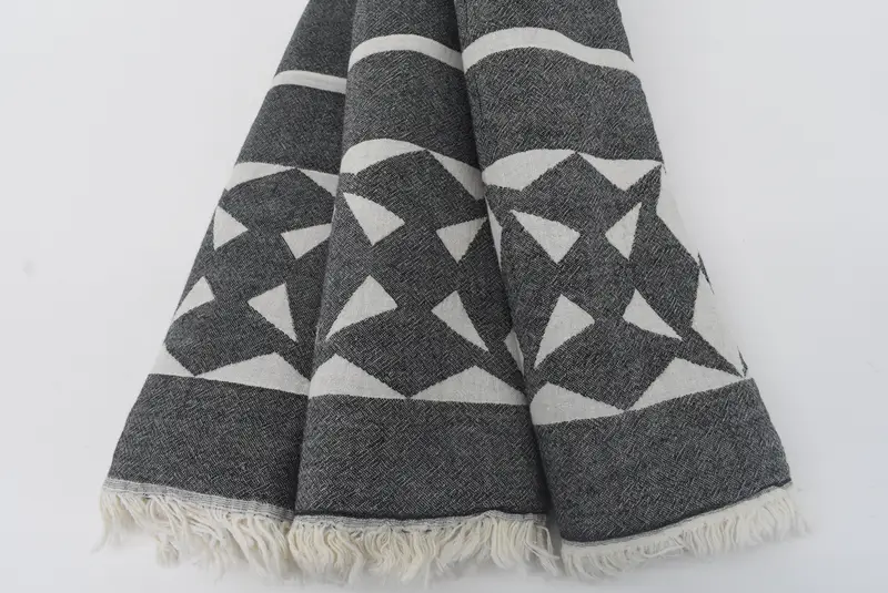 Bridesmaid Gift, Luxury towel, Bachelorette Gifts, 68x36 Cotton Compass Rose Design Towel, Handwoven Turkish Towel, Personalized Gift For Him - 3