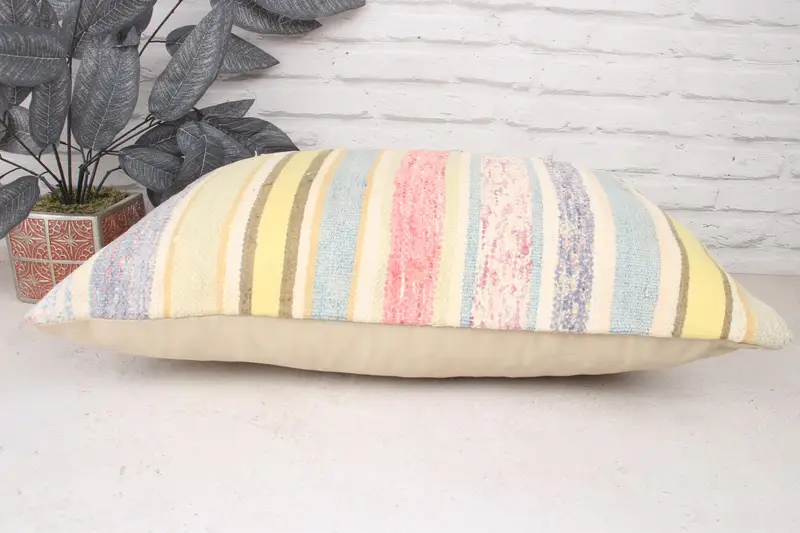 Pillow for Sofa, Antique Pillows, 16x24 White Pillow Cover, Gift Pillow, Handmade Rug Seat Pillow, Authentic Pillow Sham, Cushion Case - 5