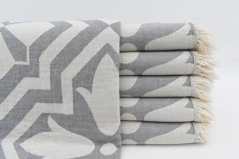 Personalized Towel, Gym Towel, Best Wedding Gift, Custom Beach Towel, Bridesmaid Gifts, 68x36 Cotton Tulip Patterned Towel, Anniversary Gift For Her - 1