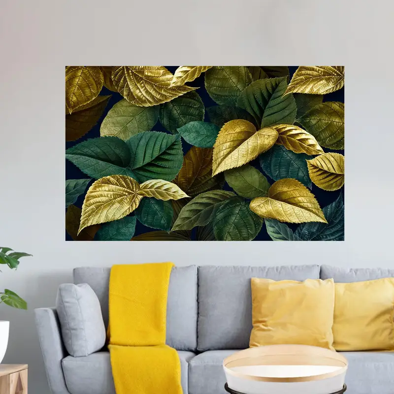 トレンディな金箔デザインのエレガントなプリントガラス