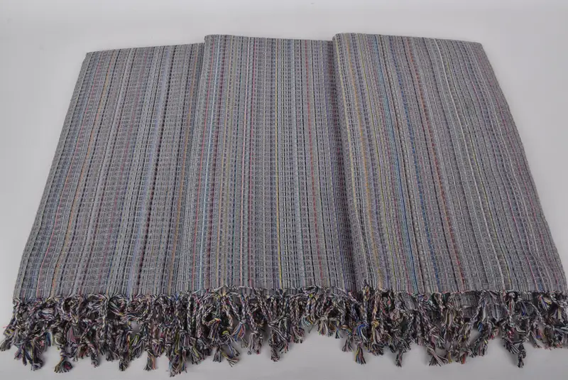 Valentines Day Gift For Him, 70x40 Cotton Geometric Towel, Quick-dry towel, Embroidered Towel, Summer Gift, Luxury Turkish beach towel with fringe - 7