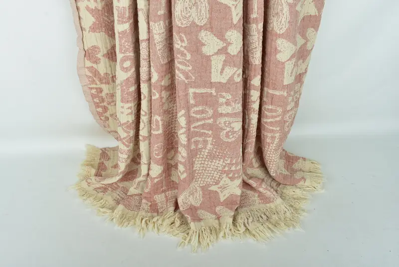 Wedding Gift For Bride, Custom Wedding Gifts, 98x76 Cotton Love Design Towel, Monogram Blanket, Turkish Tablecloth, Bridal Shower Gift - 8