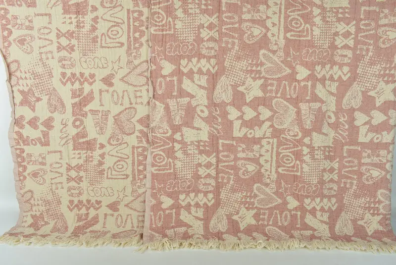 Wedding Gift For Bride, Custom Wedding Gifts, 98x76 Cotton Love Design Towel, Monogram Blanket, Turkish Tablecloth, Bridal Shower Gift - 1
