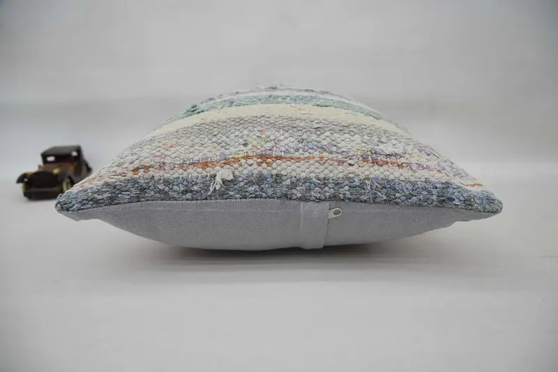 Vintage Kilim Pillow, Pillow, 16x24 Blue Pillow Cover, Pillow for Couch, Seat Pillow Case, Interior Designer Pillow, Oriental Pillow Case - 6