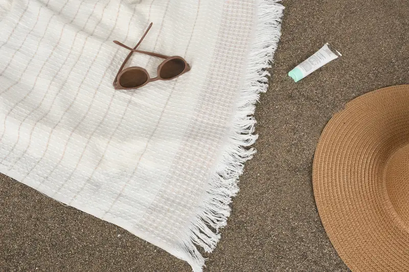 Housewarming Gift, Monogrammed Turkish Towel, Turkish Towel USA, Maid Of Honor Gift, Fouta towel, 70x40 Cotton Waffle Towel, Monogram Beach Towel - 7