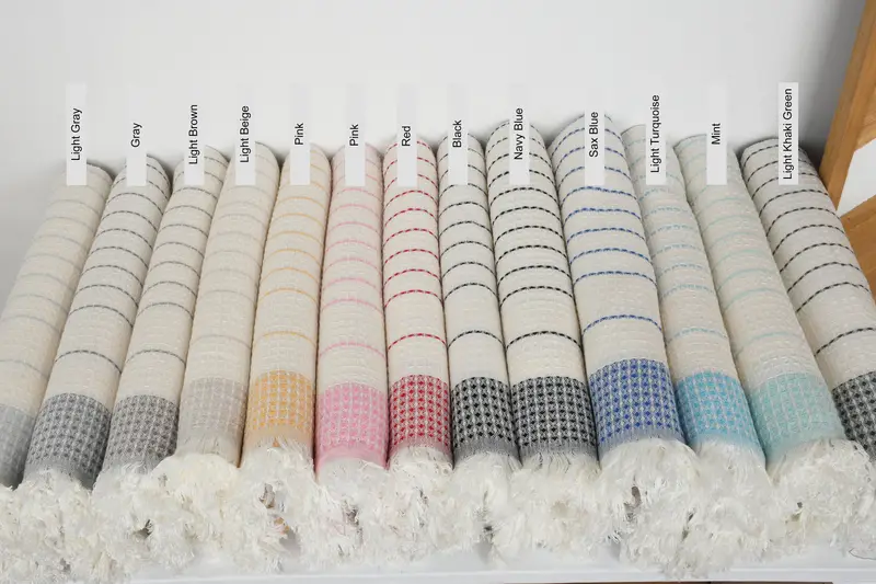 Housewarming Gift, Monogrammed Turkish Towel, Turkish Towel USA, Maid Of Honor Gift, Fouta towel, 70x40 Cotton Waffle Towel, Monogram Beach Towel - 1