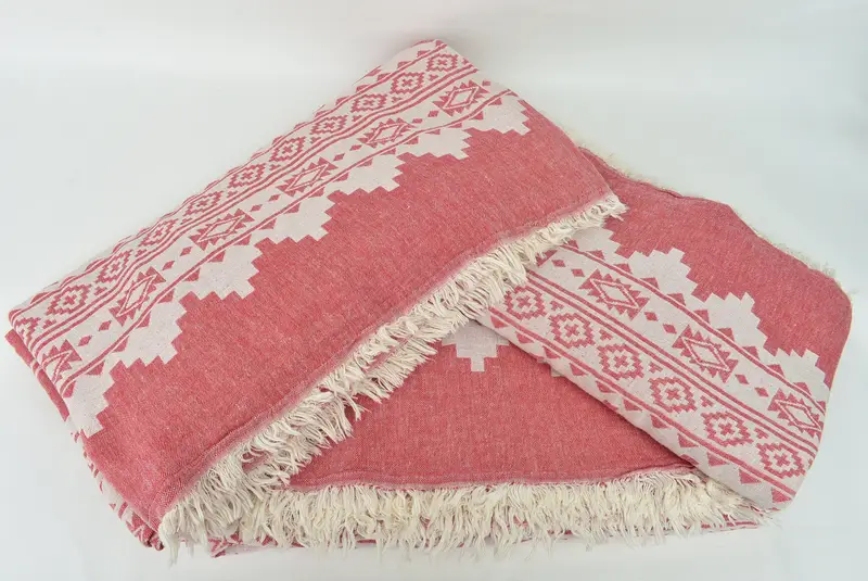 Woven Blanket, Personalized Gift For Him, Halloween Blanket, Bachelorette Party Items, 92x80 Cotton Kilim Towel, Housewarming Gift, Custom Blanket - 7